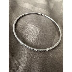 Nadri Cubic Zirconia Pavé Bangle Bracelet Silver Tone